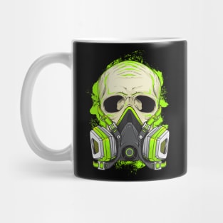 Retro Neon Biohazard Skull Mug